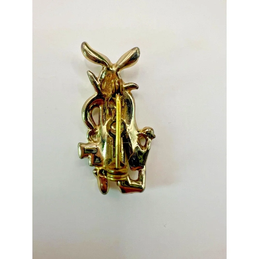 Vintage Anthropomorphic Rabbit Brooch Bunny Pin Figural Storybook‎ Jewelry Novel